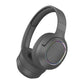 Gray P2963 Wireless Bluetooth Headphones with LED Light, Hi-Fi Sound, and Sport Design