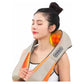 Portable Kneading Neck and Shoulder Massager with Heat - Four-Button Design, Beige