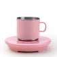 Pink Multifunctional Cooling and Heating Cup with Mug - 10W Rapid Temperature Adjustment