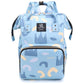 Large Capacity Multi-Functional Baby Diaper Backpack - Stylish and Travel-Friendly Mummy Bag  Crown Blue