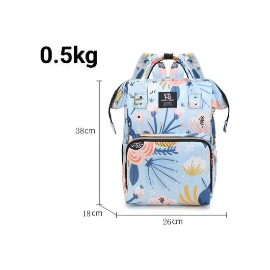 Large Capacity Multi-Functional Baby Diaper Backpack - Stylish and Travel-Friendly Mummy Bag  Crown Blue