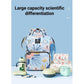 Large Capacity Multi-Functional Baby Diaper Backpack - Stylish and Travel-Friendly Mummy Bag  Crown Blue
