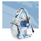 Large Capacity Multi-Functional Baby Diaper Backpack - Stylish and Travel-Friendly Mummy Bag  Crown Blue