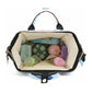 Large Capacity Multi-Functional Baby Diaper Backpack - Stylish and Travel-Friendly Mummy Bag  Crown Blue
