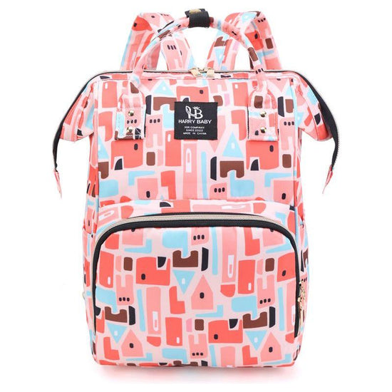 Large Capacity Multi-Functional Baby Diaper Backpack - Stylish and Travel-Friendly Mummy Bag Red