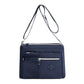 Lightweight Nylon Crossbody Shoulder Bag - Dark Blue, Adjustable Strap, Multi-Pocket Design