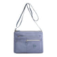 Lightweight Nylon Crossbody Shoulder Bag - Light Blue, Adjustable Strap, Multi-Pocket Design