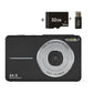 Black DC403 Digital Camera - 16x Zoom , 2.4-Inch IPS Screen, 32GB Memory Card Included