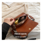 Brown Vintage PU Leather Shoulder Bag with Adjustable Strap - Compact and Stylish
