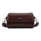 Coffee Vintage PU Leather Shoulder Bag with Adjustable Strap - Compact and Stylish