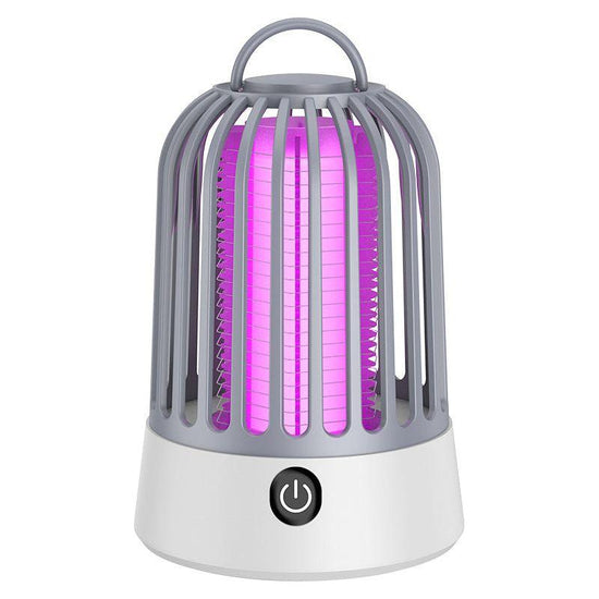 Gray Electric Mosquito Killer Lamp with Dual Modes - 1200MA USB Rechargeable