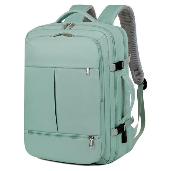 Large Capacity Travel Backpack with USB Charging Port - Green