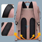 Multifunctional Diaper Backpack with Mosquito Net and Insulated Pockets - Pink and Grey