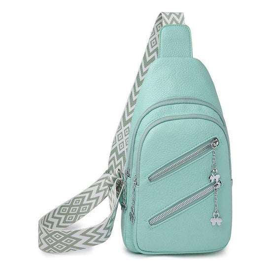 Waterproof Crossbody Sling Bag with Adjustable Strap - Mint Green