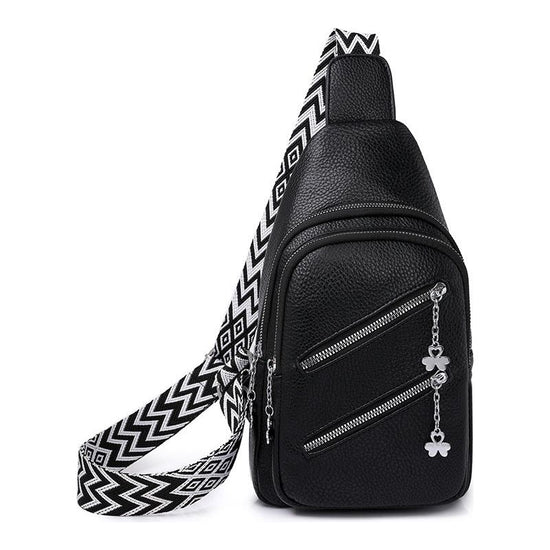 Waterproof Crossbody Sling Bag with Adjustable Strap - Black