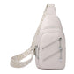 Waterproof Crossbody Sling Bag with Adjustable Strap - White