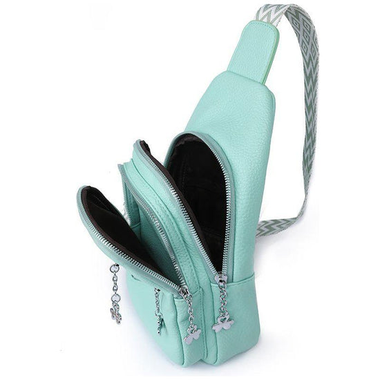 Waterproof Crossbody Sling Bag with Adjustable Strap - White