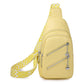 Waterproof Crossbody Sling Bag with Adjustable Strap - Yellow