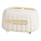 Multi-Functional Tissue Box Organizer with Storage Compartments - Beige