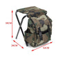 Camo Foldable Backpack Stool for Outdoor Camping, Fishing, and Hiking