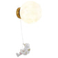 Astronaut Moon Wall Lamp with LED White Light,Diameter 20cm