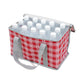 2PCS Yellow Insulated Picnic Lunch Bag with Checkered Design, Thermal Storage for Hot and Cold Items