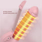 Pink Mini Cordless Hair Curler with Adjustable Heat Settings and USB Charging