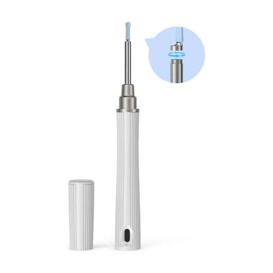 White Smart Visual Ear Cleaning Stick with 1080P Camera and Rechargeable Battery