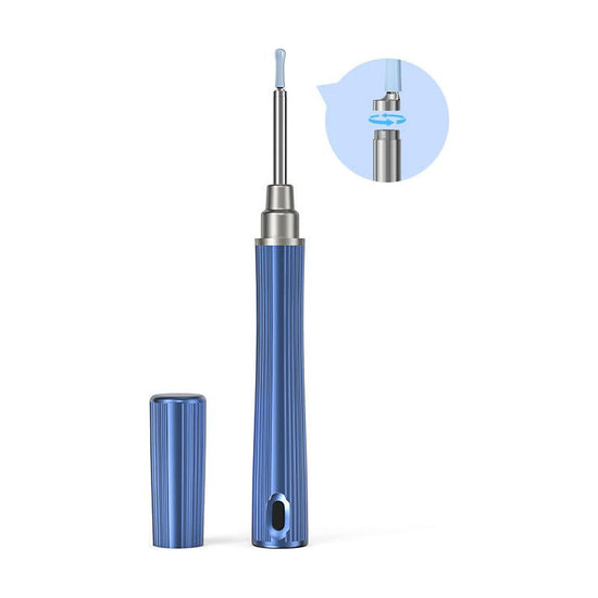 Blue Smart Visual Ear Cleaning Stick with 1080P Camera and Rechargeable Battery