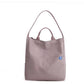 Purple Minimalist Nylon Tote Bag with Adjustable Shoulder Strap, Large Capacity