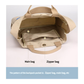 Apricot Minimalist Nylon Tote Bag with Adjustable Shoulder Strap, Large Capacity
