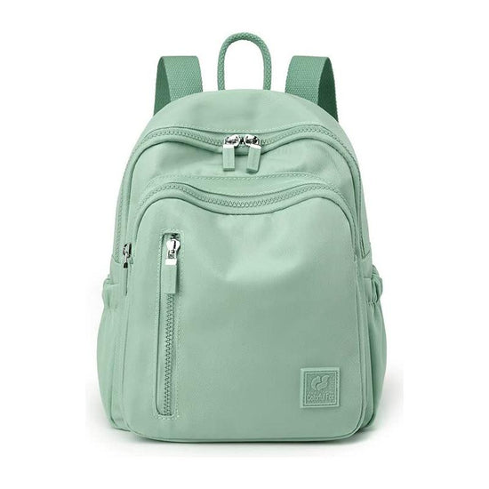 Light Green Mini Nylon Multi-Compartment Backpack - Lightweight and Stylish Everyday Bag