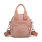 Pink Mini Waterproof Nylon Backpack - Lightweight Casual Crossbody Bag