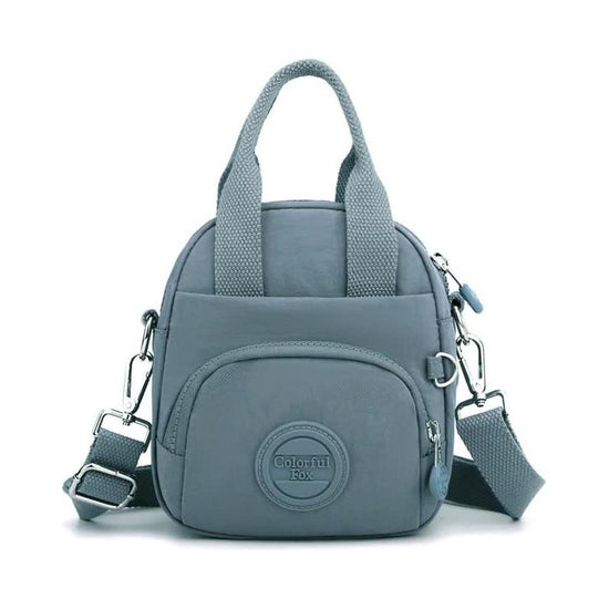 Deep Teal Mini Waterproof Nylon Backpack - Lightweight Casual Crossbody Bag