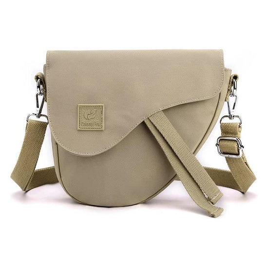Apricot Compact Nylon Crossbody Shoulder Bag - Stylish and Lightweight Sling Purse
