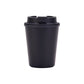 Black 350ml Wheat Straw Double-Layer Coffee Cup - Eco-Friendly and Lightweight