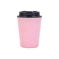 Pink 350ml Wheat Straw Double-Layer Coffee Cup - Eco-Friendly and Lightweight