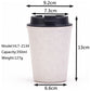 Gray 350ml Wheat Straw Double-Layer Coffee Cup - Eco-Friendly and Lightweight