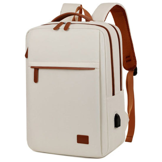 Off White Waterproof Business Backpack - 31L Capacity, Stylish and Versatile