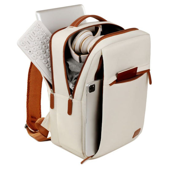 Off White Waterproof Business Backpack - 31L Capacity, Stylish and Versatile