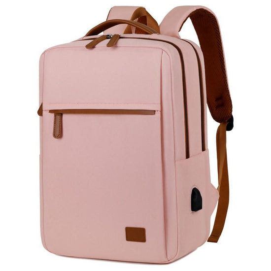 Pink Waterproof Business Backpack - 31L Capacity, Stylish and Versatile