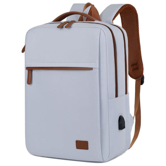 Light Blue Waterproof Business Backpack - 31L Capacity, Stylish and Versatile