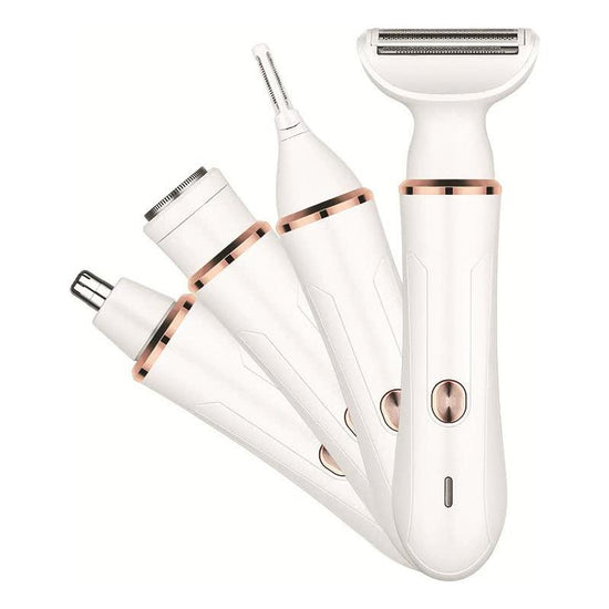 4-in-1 Electric Lady Shaver Kit - Rechargeable and Portable Grooming Solution