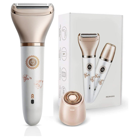 Elegant Rechargeable Electric Lady Shaver with Replaceable Head - Portable Grooming Solution