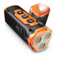 Orange Multifunctional Ultrasonic Dog Repeller & Flashlight - Long-Range SOS Emergency Light