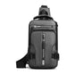 Gray Compact Multi-Function Nylon Chest Bag - Stylish and Practical