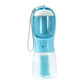 Sky Blue 3-in-1 Portable Pet Water Bottle with Food Storage and Waste Bag Dispenser - 300mL Capacity