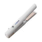 White Portable Wireless Hair Straightener with Adjustable Temperature - USB Type-C Charging, Lightweight Design