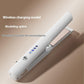 White Portable Wireless Hair Straightener with Adjustable Temperature - USB Type-C Charging, Lightweight Design