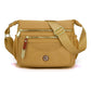 Gold Nylon Crossbody Bag with Multiple Compartments - Compact and Stylish Design